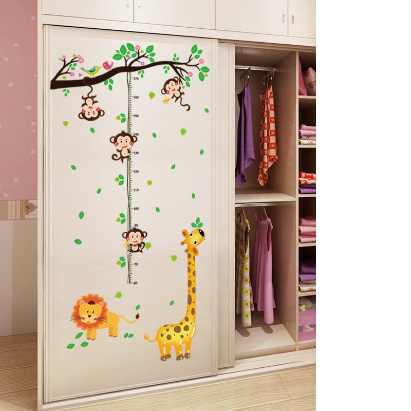 Adesivi regola scimmie su albero e giraffa - Sticker adesivo - adesivi murali - - 4
