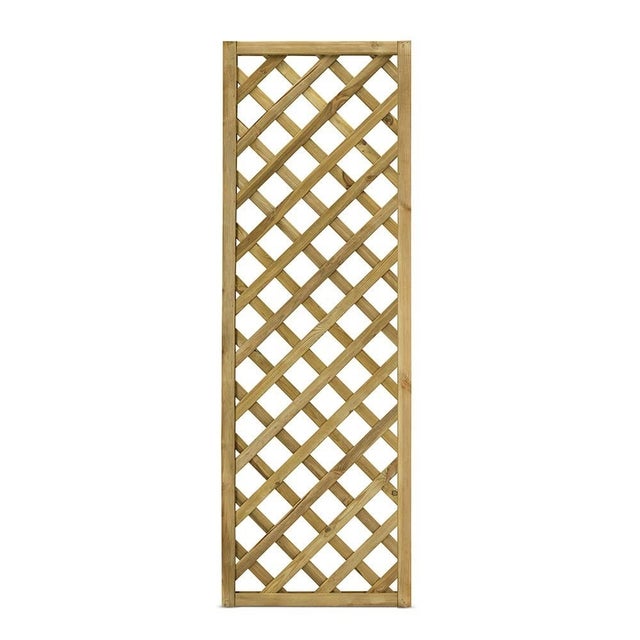 Grigliato in legno Gaia 60x180 cm a Maglia Diagonale, colore naturale, impregnato