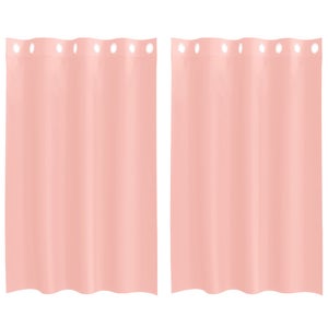 EMEMA Tende Voile Trasparenti Occhielli Sfumato per Soggiorno Camera da Letto Bagno Cucina Camera da Bambino Tenda Finestra Balcone Casa con 2 Pannelli 140 x 175 CM Rosa