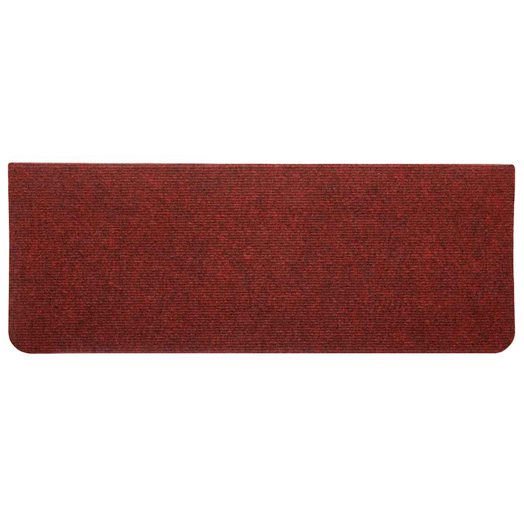 Tapis d'escalier auto-adhésifs rouges 30 pièces 65 x 22,5 x 3,5 cm - 6