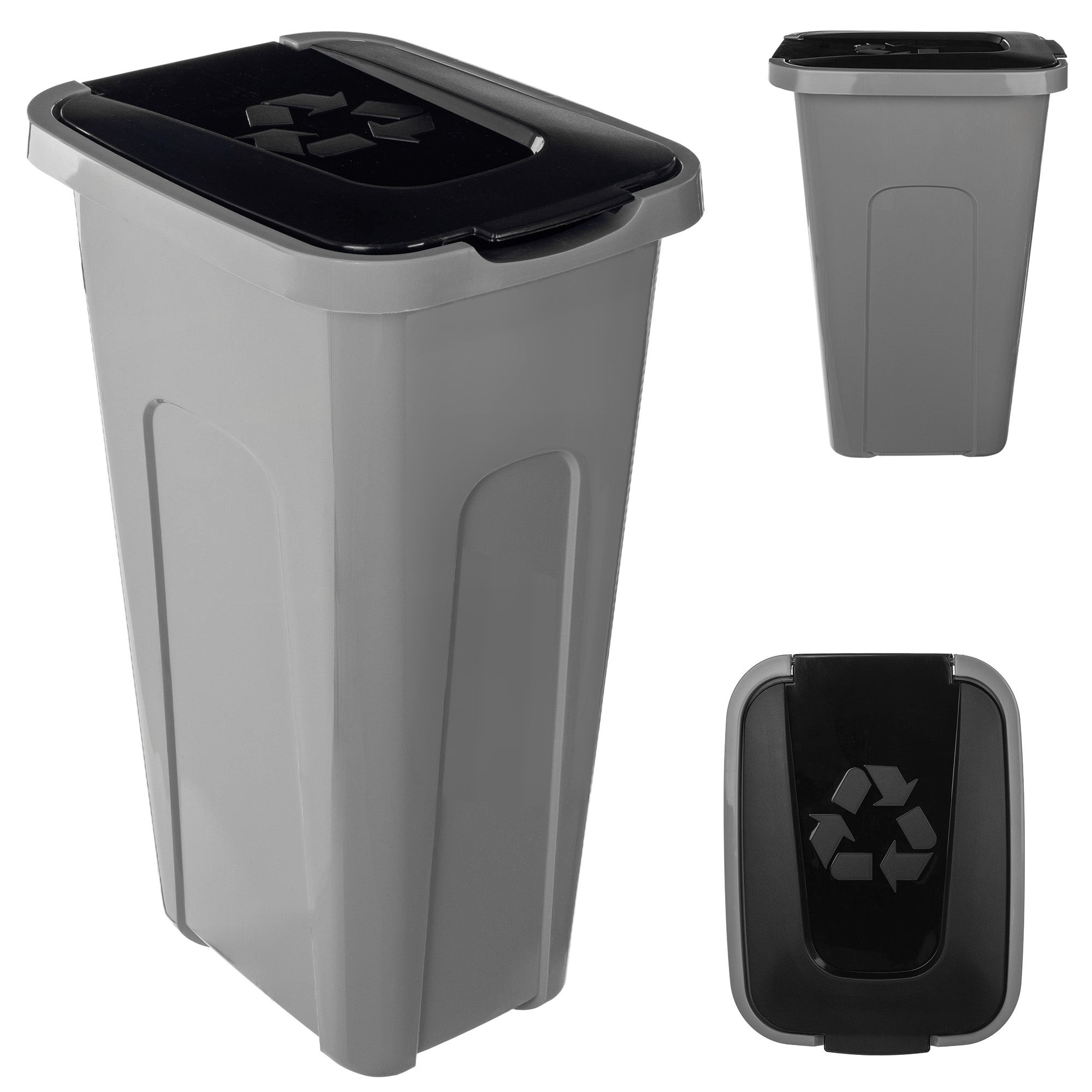 KOSZ NA ŚMIECI POJEMNIK ODPADY DO SEGREGACJI 30L KUBEŁ ŚMIETNIK Z POKRYWĄ