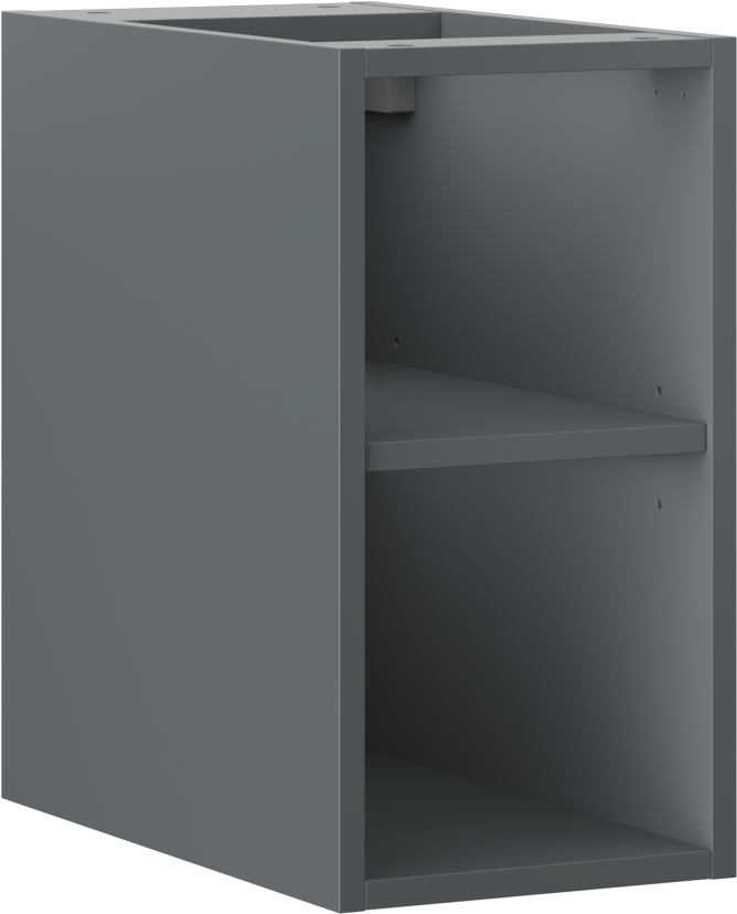 Mexen Box-A szafka otwarta z półką 25 cm, grafit mat - 91AX2-0250-470-0-66