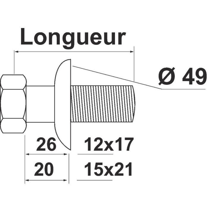Raccord droit avec rosace - Comap - M 3/8' - F 1/2' - Écrou prisonnier - Vendu par 2 - 2