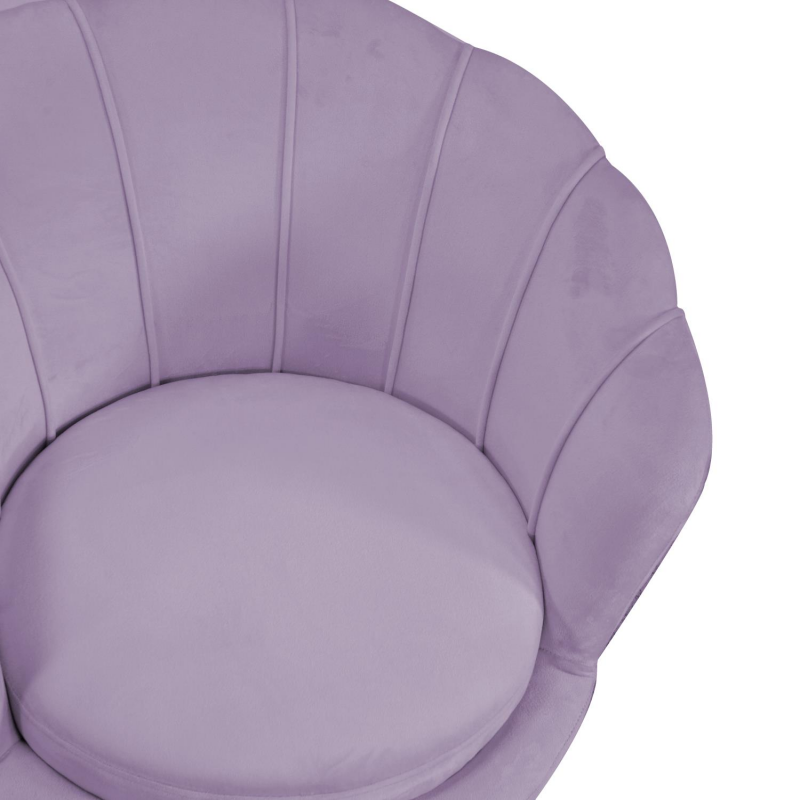 Poltrona velluto tulipan viola cm73x72h77 - 3