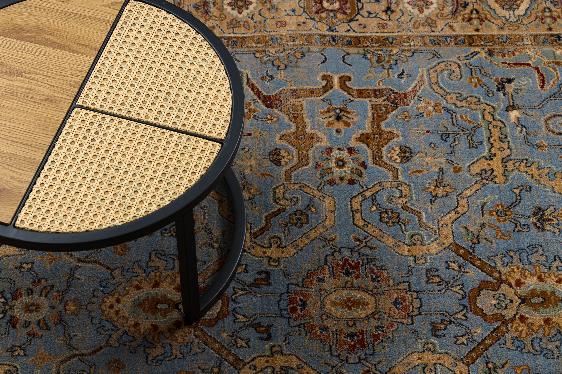 Tappeto KESHAN frange, Telaio orientale 7875/53544 beige / bleu 160x230 cm - 4