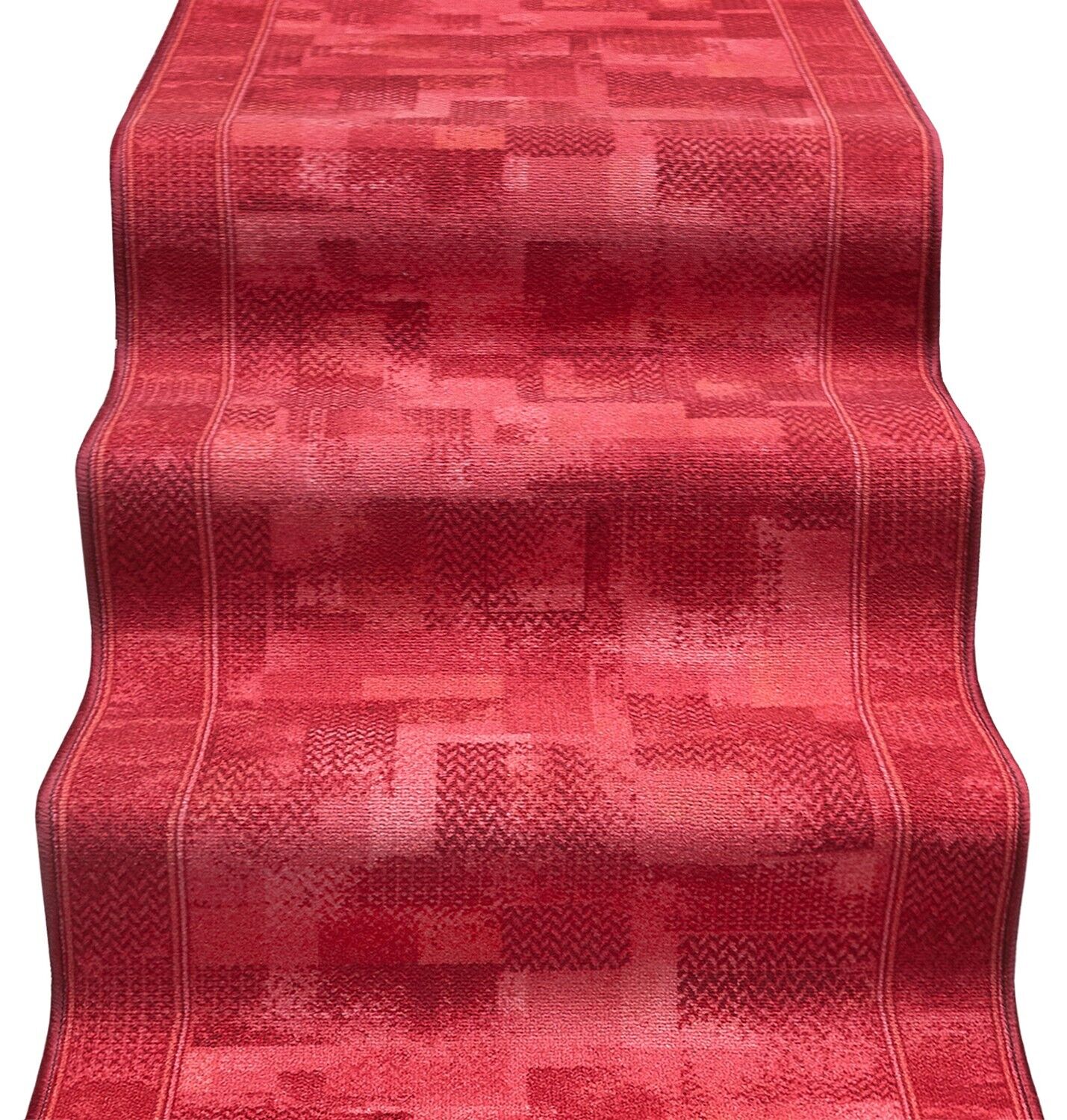 Alfombra de pasillo 67x300 cm escaleras ingreso bordeada alfombra peldaños antideslizante burdeos