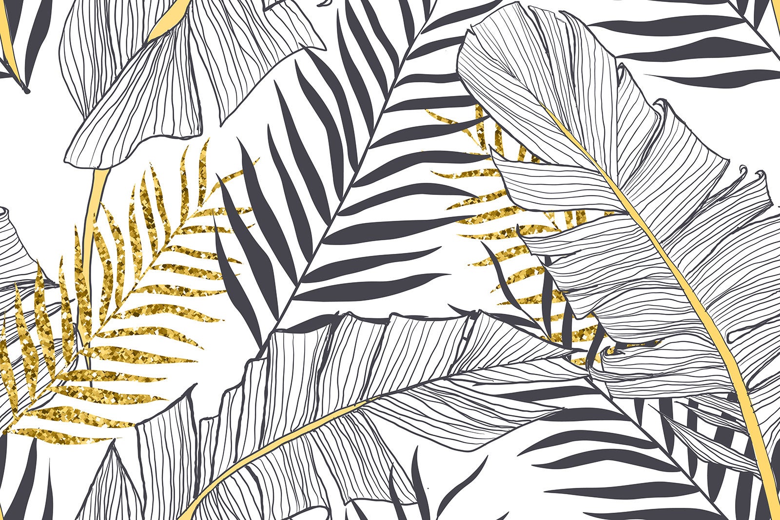 Crédence adhésive sticker décoratif pour cuisine - Feuilles tropicales - Adhésif MAT - 50x75 cm - 2