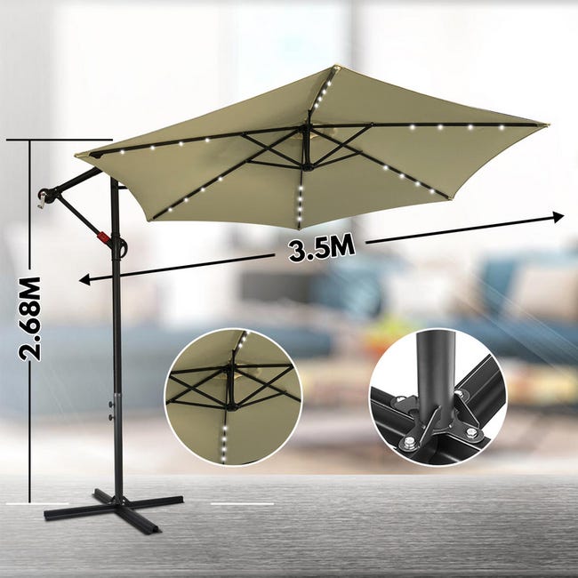 Ombrellone Da Giardino ASTER Con Protezione UV In Colore Beige Peso 12 Kg Dimensioni 300x300x45 Cm 82273873 Ombrellone Da Giardino ASTER Con Protezione UV In Colore Beige Peso 12 Kg Dimensioni 300x300x45 Cm 82273873