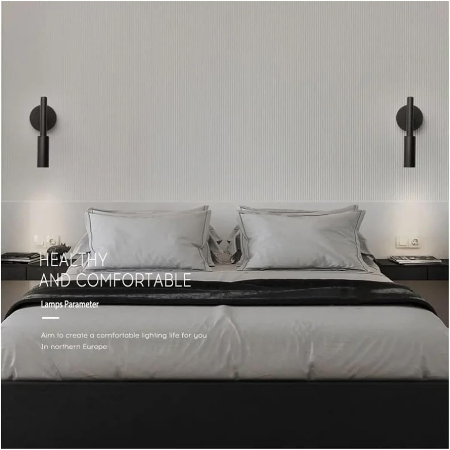 Applique Murale LED De Style Simple, Lampe Chevet For Chambre À Coucher, noir,Salon, Ampoule For Couloir D'hôtel, Allée, Escalier, Ménage Protection d - 3