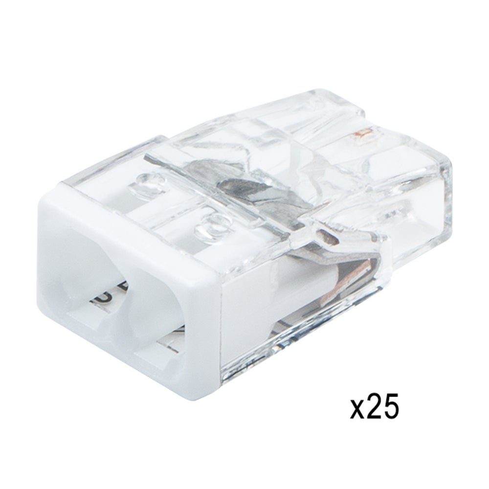 Flacon de 100 mini bornes WAGO, 24 A, 450 V, connexion PUSH WIRE®, fils 0,5-2,5 mm², boîtier transparent, test intégré - 5