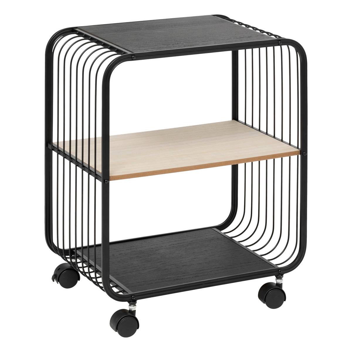 5Five Simply Smart 5Five, Scaffale A 2 Livelli In Metallo E Legno Nero Negro , Leroy Merlin