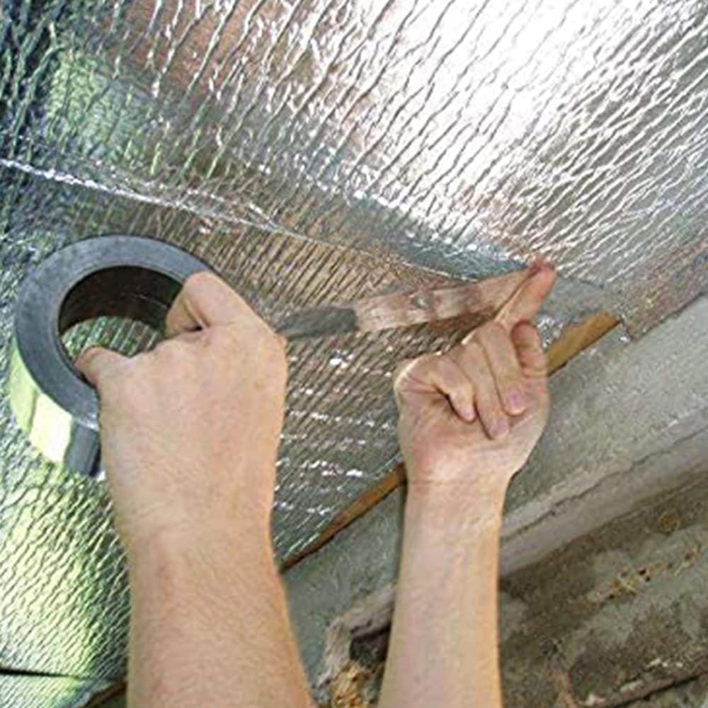 Isolation Thermique 100% Aluminium avec Mousse (AU MÈTRE) Largeur 1,20m + Ruban Aluminium. Pour maisons, portails, radiateurs, - 2