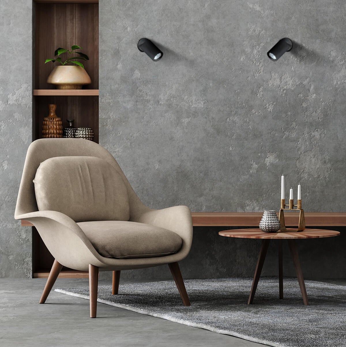 Reflektor sufitowy Spot SNOW czarny 1xGU10x50W wym: 11,6 x 6 x 6 cm IP20 Light Prestige - 4