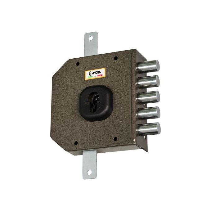 Brugel  Moia G453bdx Serratura Applicare A Cilindro Triplice E 63 Dx 5 Catenacci Interasse 25 , Leroy Merlin