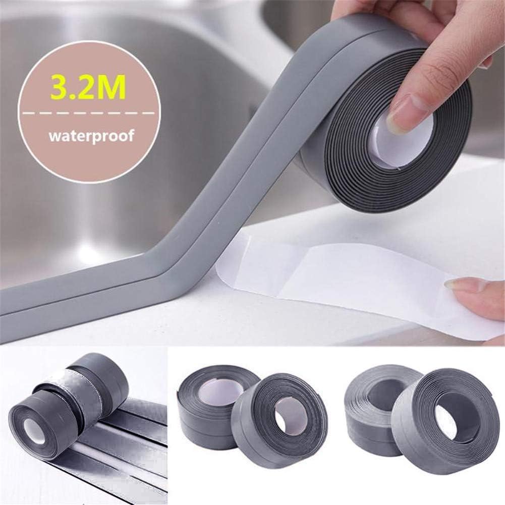 Nastro Sigillante Autoadesivo Impermeabile - 2 Rotoli, 3,2m X 22mm, Per Bagno, Cucina, Antimuffa, Facile Applicazione