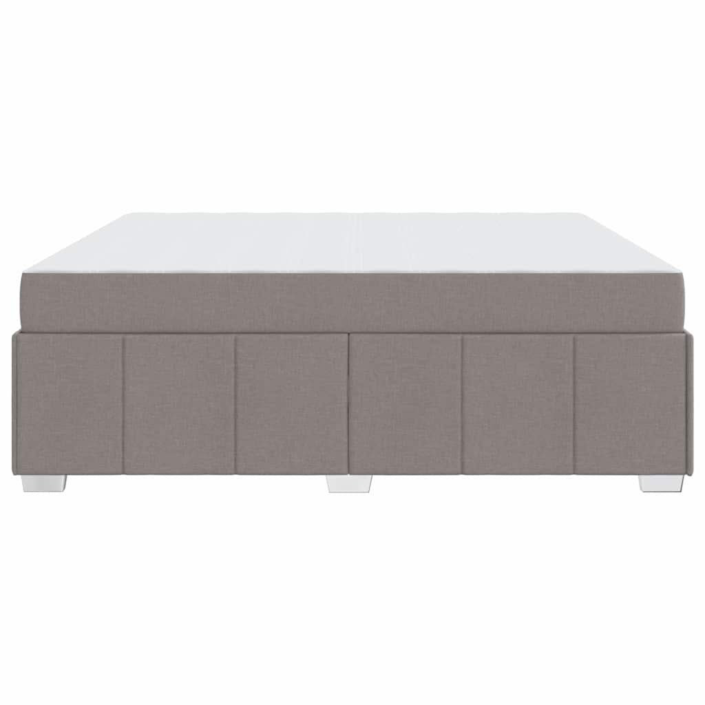 Cadre de lit avec matelas Taupe 180 x 200 cm tissu - 8