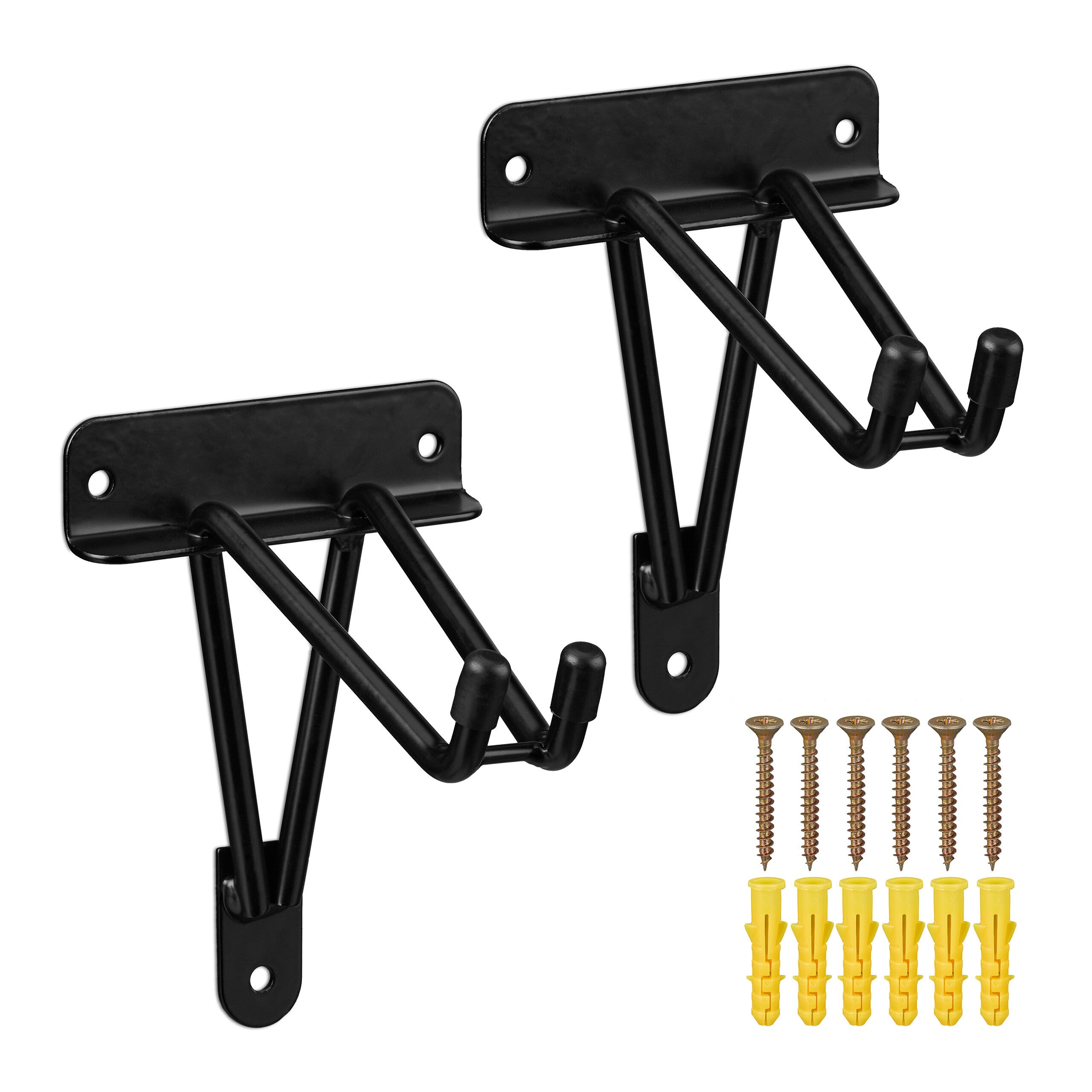 Ganci Appendi Attrezzi Da Giardino | Set 20 Pezzi | Per Scope, Pale, Rastrelli | Nero/argento, Regge 3 Kg