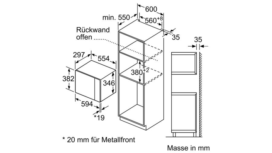Micro-ondes avec Gril BOSCH BEL523MS0 20 L LED 1270W - 4