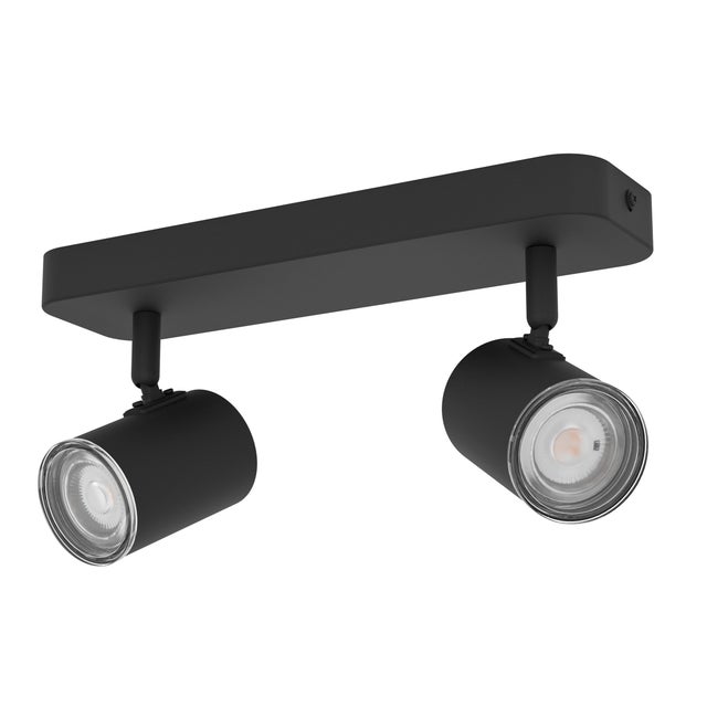 Foco Eglo Consuma 1 GU10 Negro, Acero, IP44, Diseño