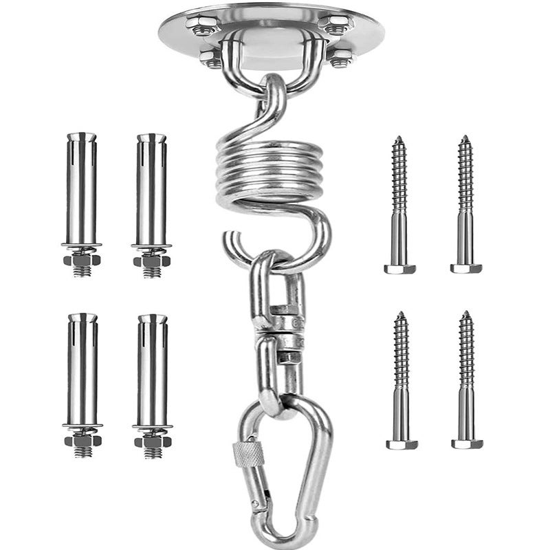 Wieszak ze stali nierdzewnej do belek drewnianych, wytrzymały, udźwig 450 kg, idealny do wieszania krzeseł i hamaków