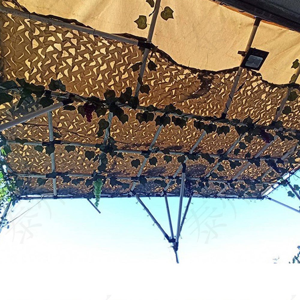 Filet de Camouflage Sable - Filet d’Ombrage Extérieur Résistant - Haut de Gamme - Protection Solaire & Voile d'Ombrage Anti-UV - Terrasse, Pergola, - 7