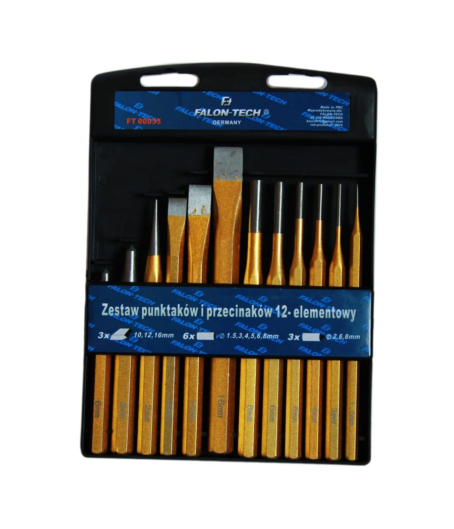 Set 5 Scalpelli E Punzoni In Acciaio - Per Meccanico E Muratore, Punte Multiple - Foto 2