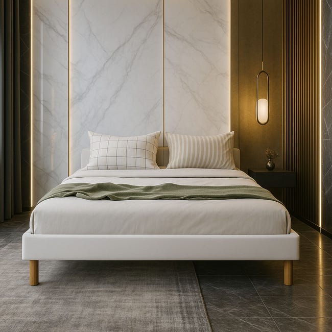 King Of Dreams Gregory - Solide Et Confortable Sommier Tapissier Blanc Pieds En 20 Cm Pour Matelas En 140x190 2 X 13 Lattes Montage Rapide Et Faci 84985015 King Of Dreams Gregory - Solide Et Confortable Sommier Tapissier Blanc Pieds En 20 Cm Pour Matelas En 140x190 2 X 13 Lattes Montage Rapide Et Faci 84985015