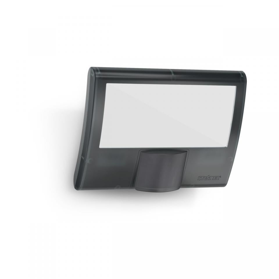 Steinel Faretto a LED XLED Curved S, 9,3 W proiettore, rilevatore di Movimento 160°, Portata 8 m, Applique per Esterni, Anthracite