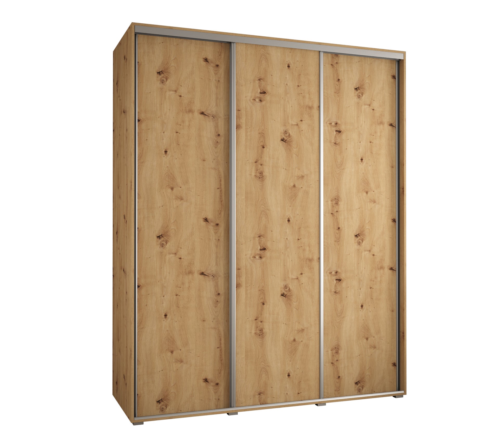 Szafa przesuwna wysoka Davos 1 200 x 60 x 235,2 cm artisan + artisan + u. srebrny - Abiks Meble