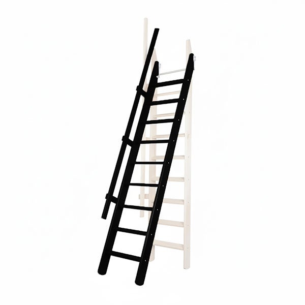 Echelle de meunier rabattable : 55cm de large - Hauteur à franchir 3m - Couleur : Noir (RAL 9017) - MSP/CC