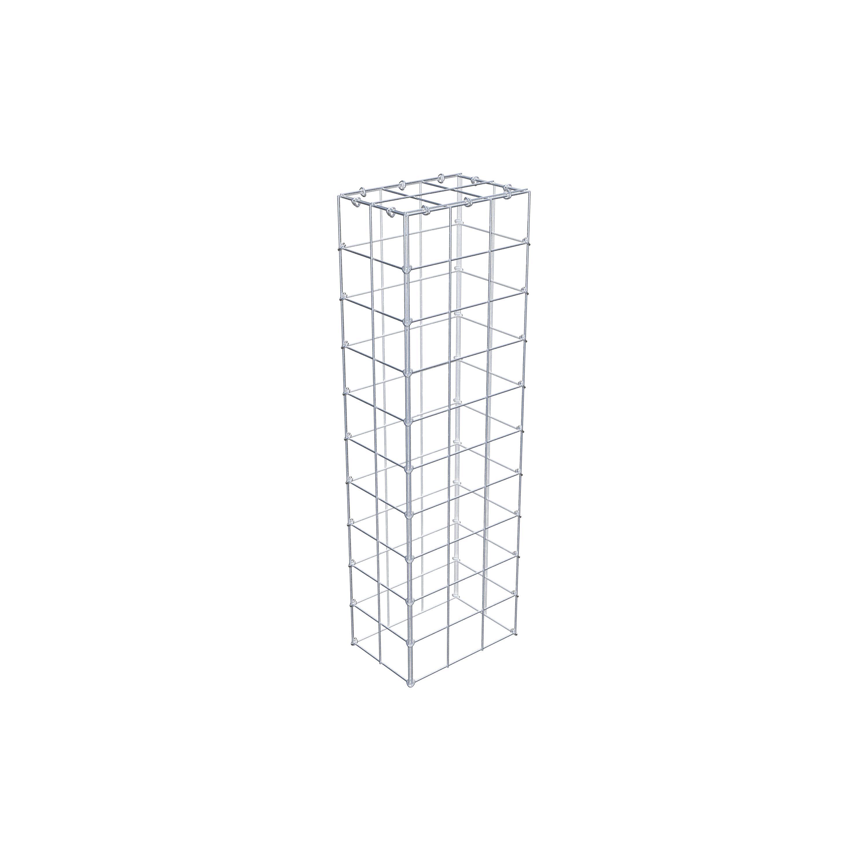 Gavión para apilar en acero galvanizado 100x20x30cm (LxAxP), malla 10 x 10cm, Anillo en C, sin rejilla inferior - 3