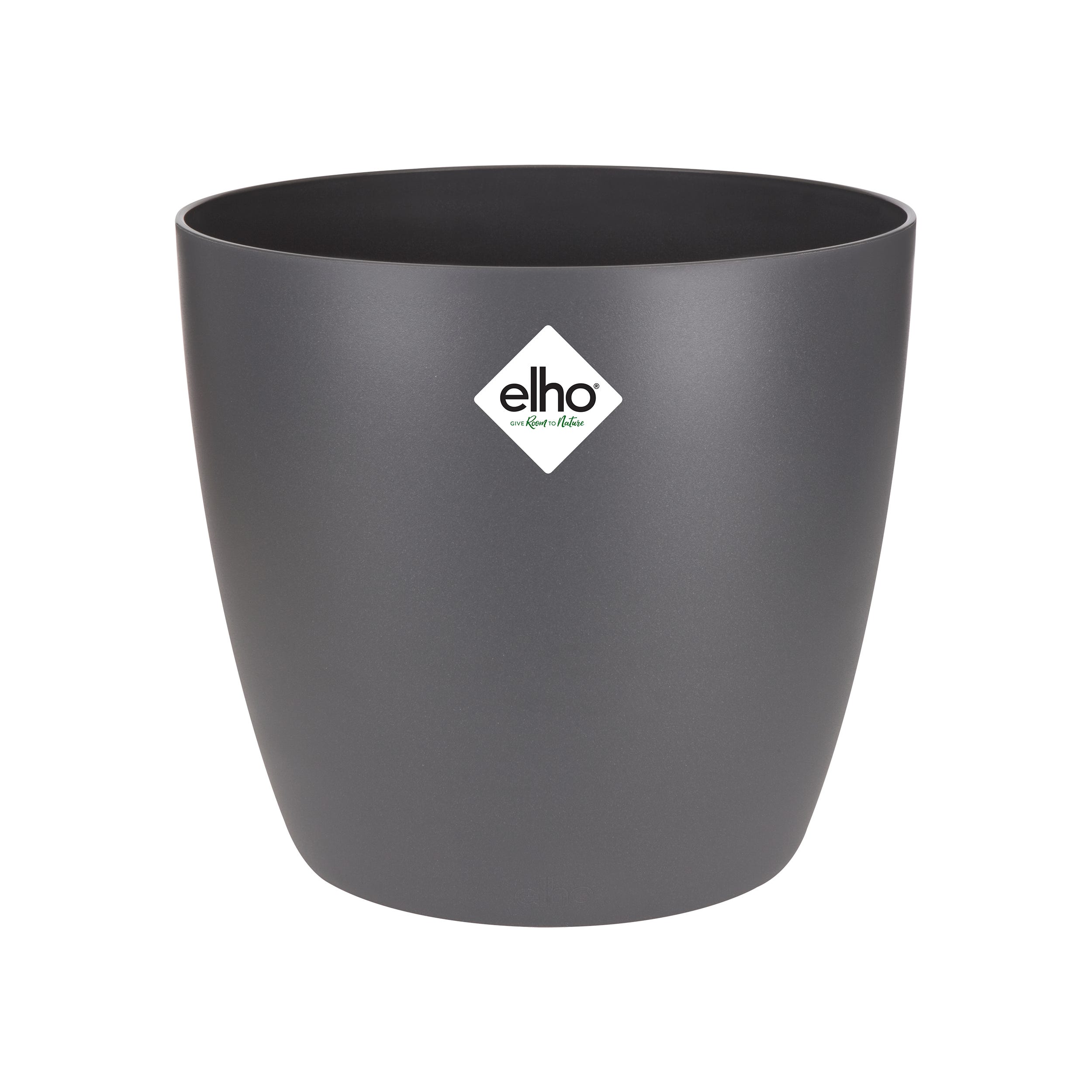 Cache-pot elho Brussels Round – Anthracite – D30 x H27 cm– ComfortXL ...