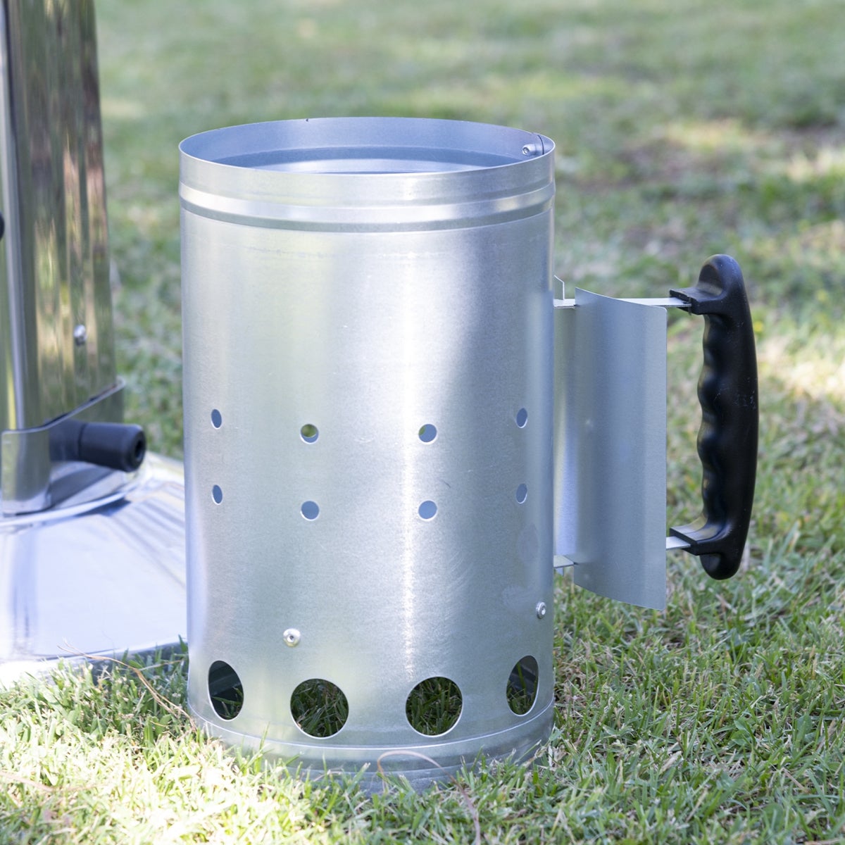 Cheminée D'Allumage Charbon Tectake - Tôle Acier Avec Bouclier Thermique