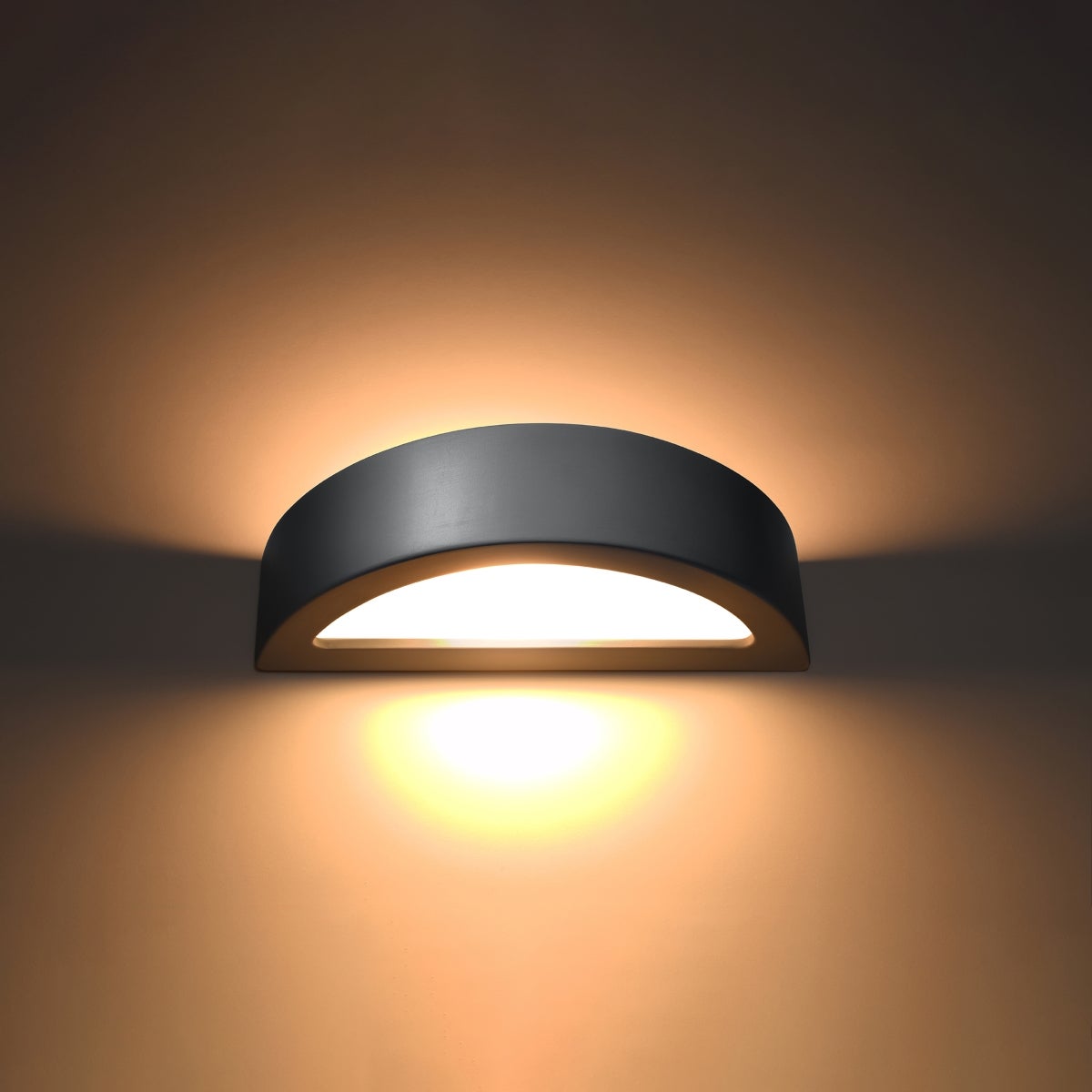 Kinkiet ceramiczny GLOIM szary LED 3000K - 40.5x14.5x10cm Sollux