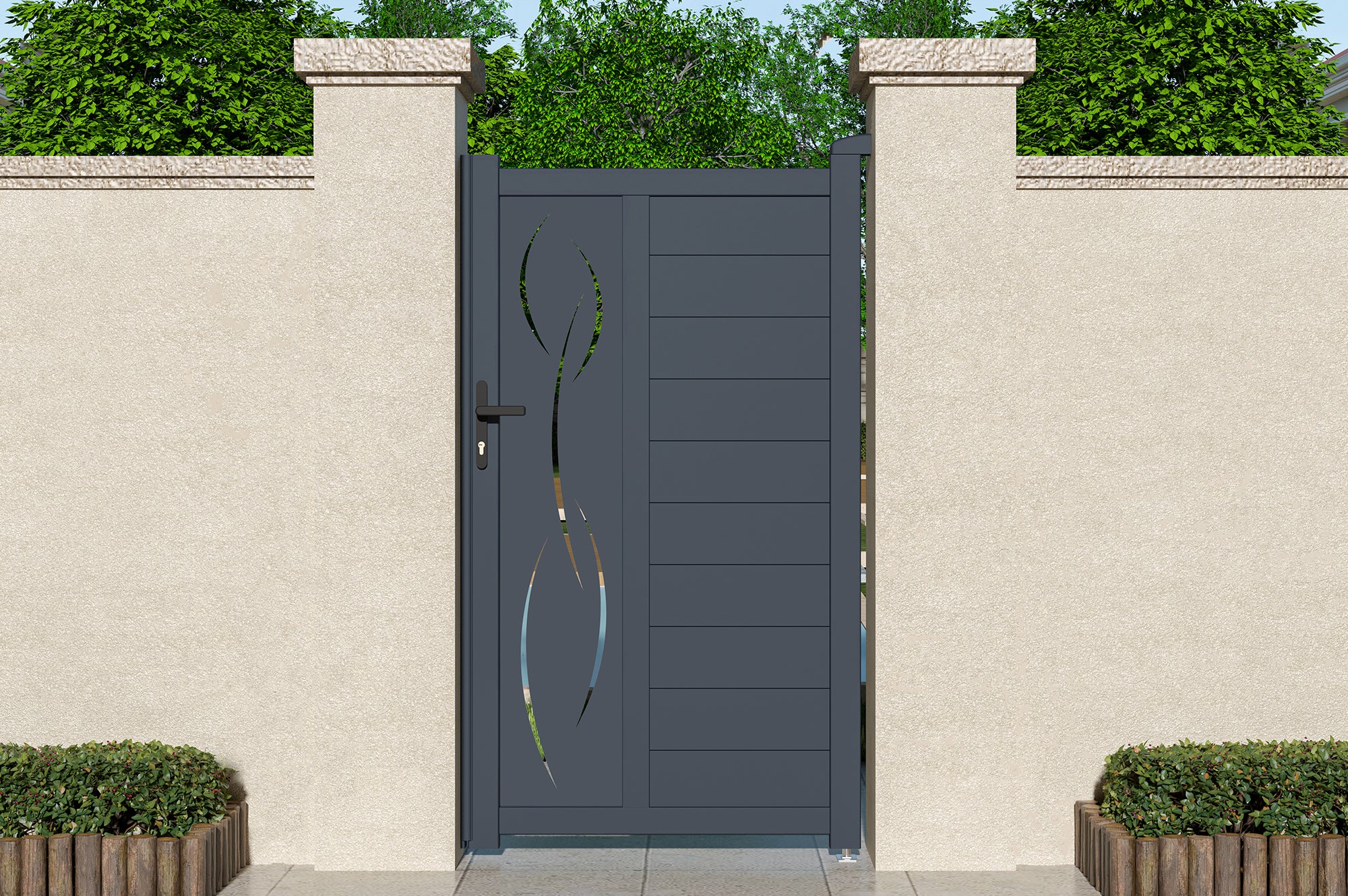 Cancello pedonale in alluminio 1m LIFE 100P180 - 4