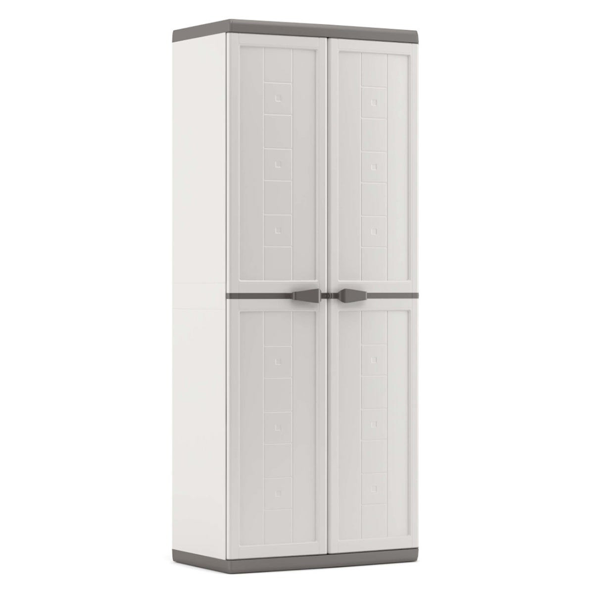 Kiss Jolly Utility Cupboard, Plastic, Dark Grey/Black, 68 x 39 x 166 cm