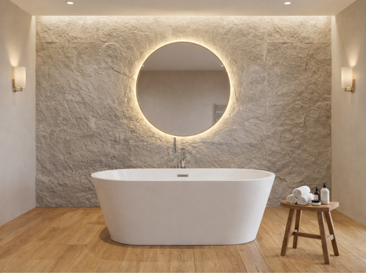 Baignoire îlot avec vidage – 170 x 75 cm – Blanc brillant – LAVIA - 5