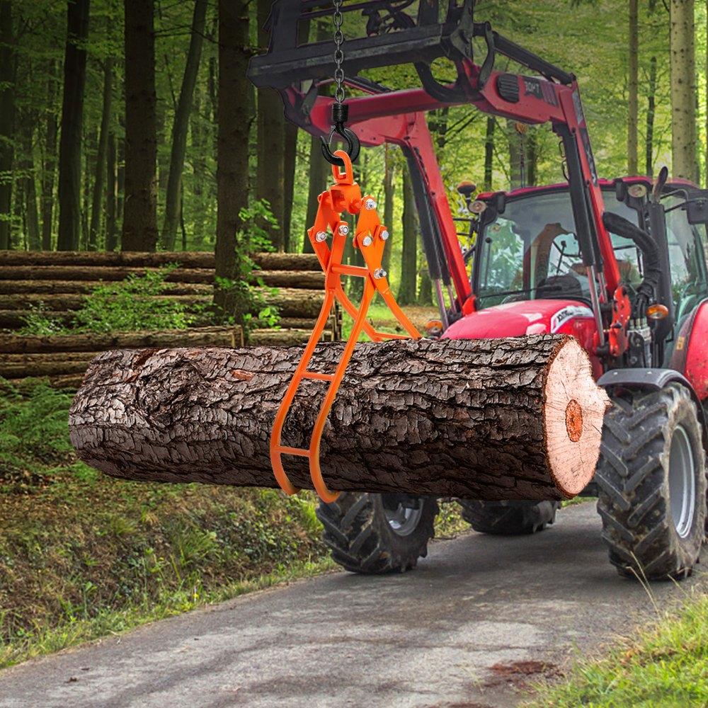 Pince Forestière Double 1500 Kg – Ouverture 100 Cm – 4 Mandrins Acier – Levage Troncs Puissant
