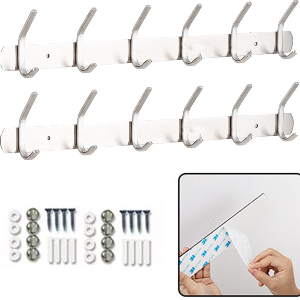 Acero Inoxidable Perchero Ganchos Colgante Perchero De Puerta Con