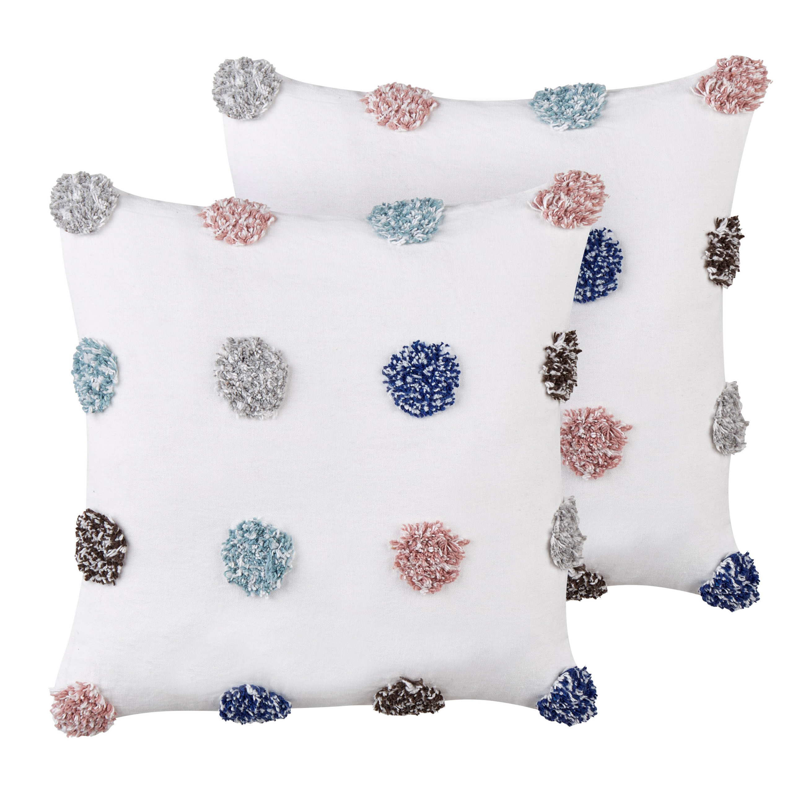 decorUhome Set di 2 federe decorative per cuscini in morbida lana sintetica, primaverili, per divano, per la casa, 45 x 45 cm, verde salvia