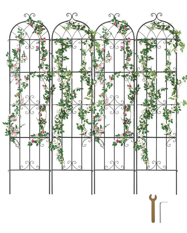 Zestaw 4 kratownic pnących do roślin 51x220cm VEVOR