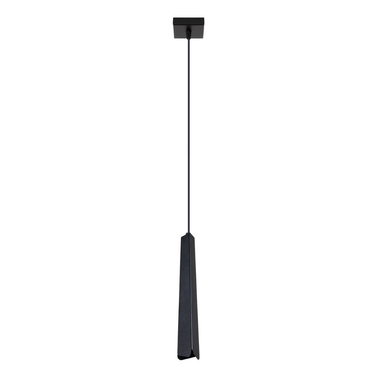 Lampa wisząca Prysm czarna 1xG9x8W tuba wym: 120 x 8 x 8 cm metal Sollux Lighting
