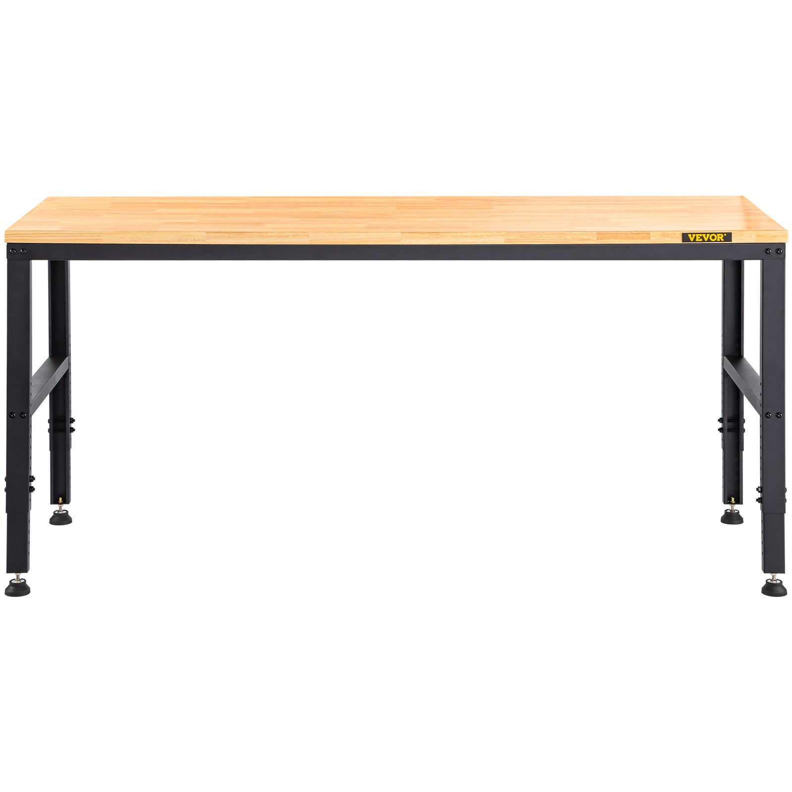 Plan de travail réglable,hauteur VEVOR 720-970 mm,capacité 900 kg,avec prise courant,plateau en bois dur,structure et rails pour pieds en métal - 9