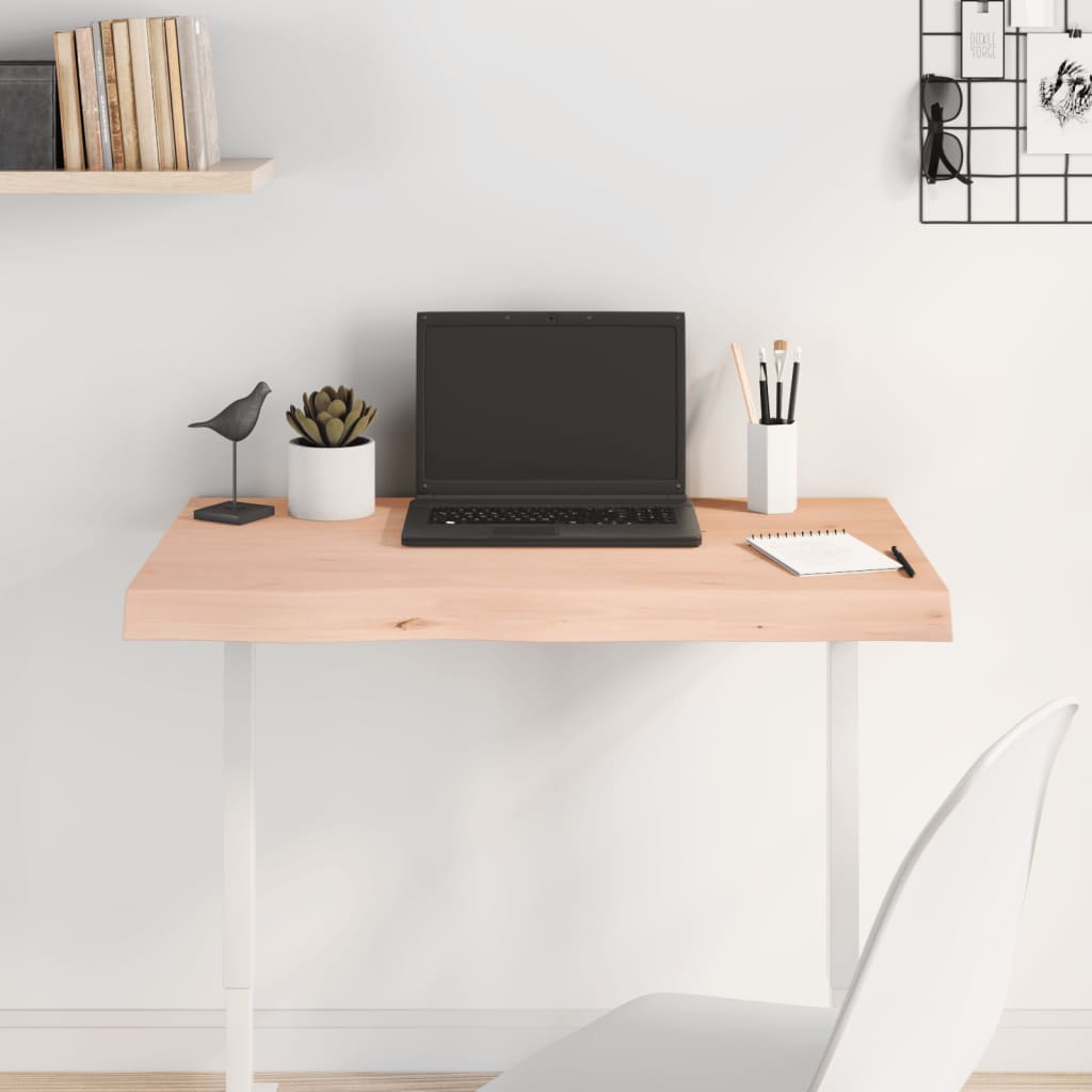 Maison exclusive - tablero de mesa madera maciza roble sin tratar 80x50x(2-6) cm