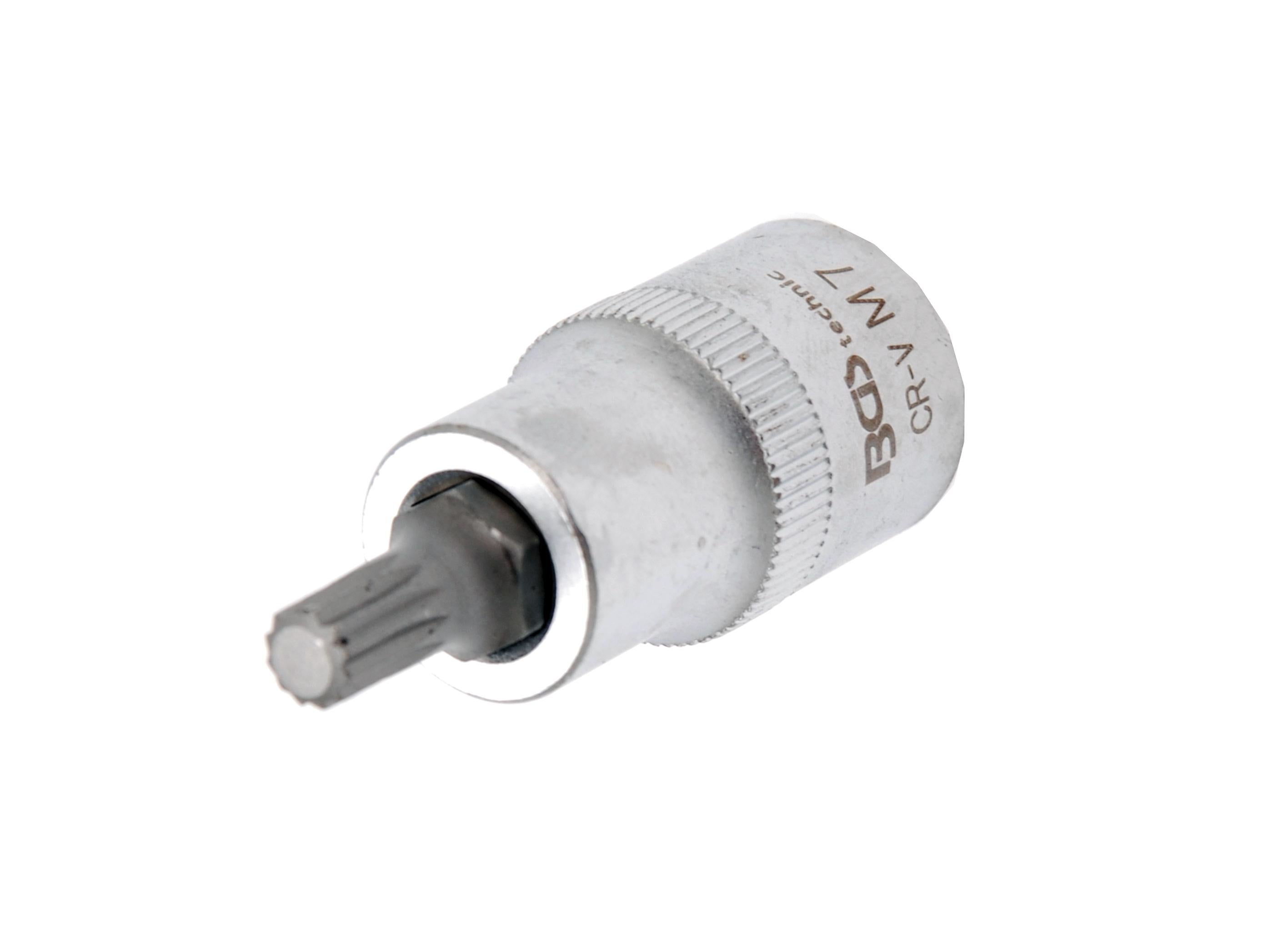 BGS Bit Nasadka Wewnętrzny Kwadrat 12,5 mm (1/2") Wewnętrzny Wieloząb (dla XZN) M7 - 4355