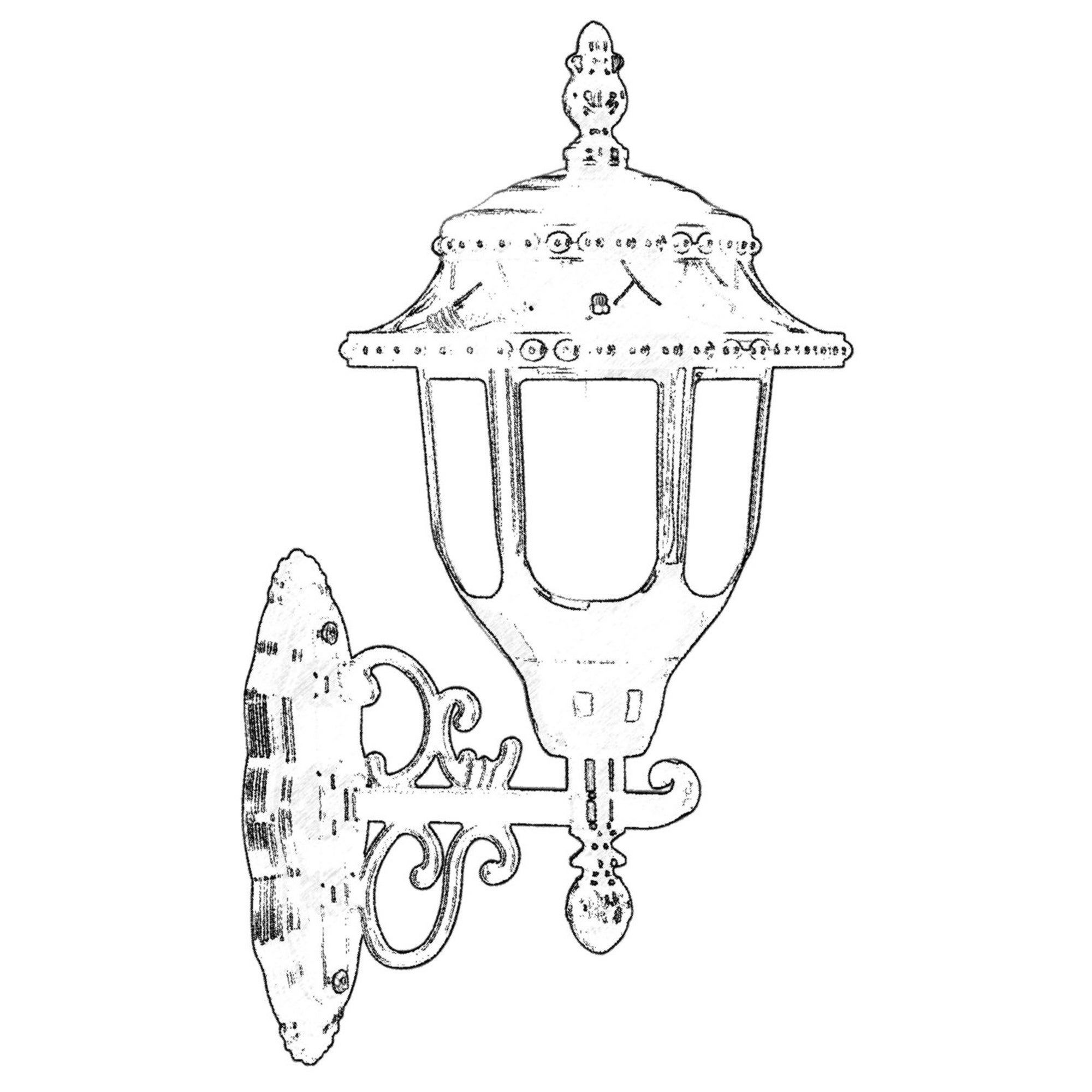 Applique da esterno, struttura in ABS, Colore nero - 2