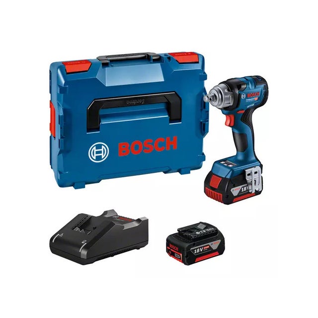 Boulonneuse à choc 18V GDS 18V 330 HC + 2 batteries GBA 5Ah + chargeur en coffret L BOXX BOSCH 06019L5003