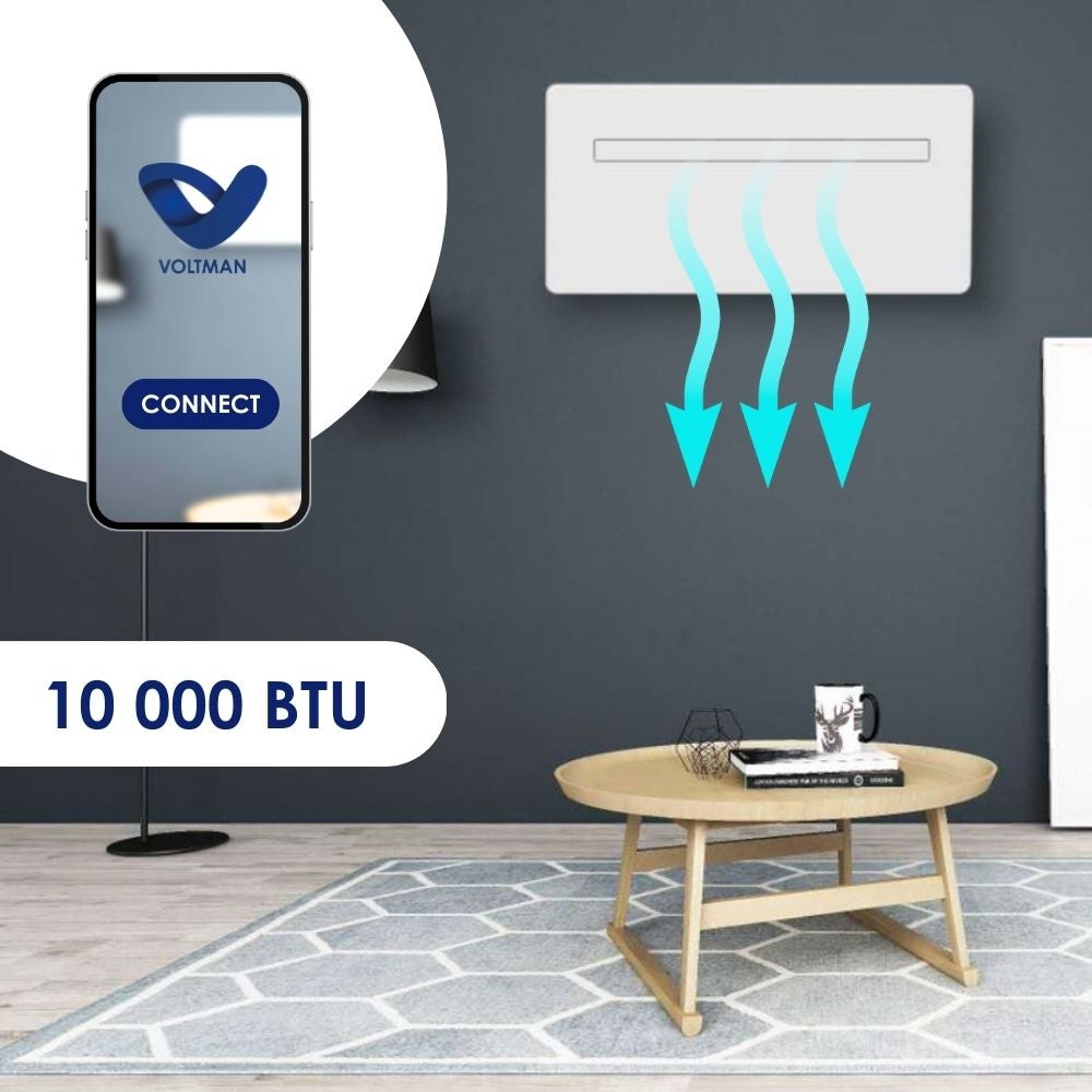 Climatiseur réversible KUB-E+ 2930W 10 000BTU 500 m³/h - Voltman - 5