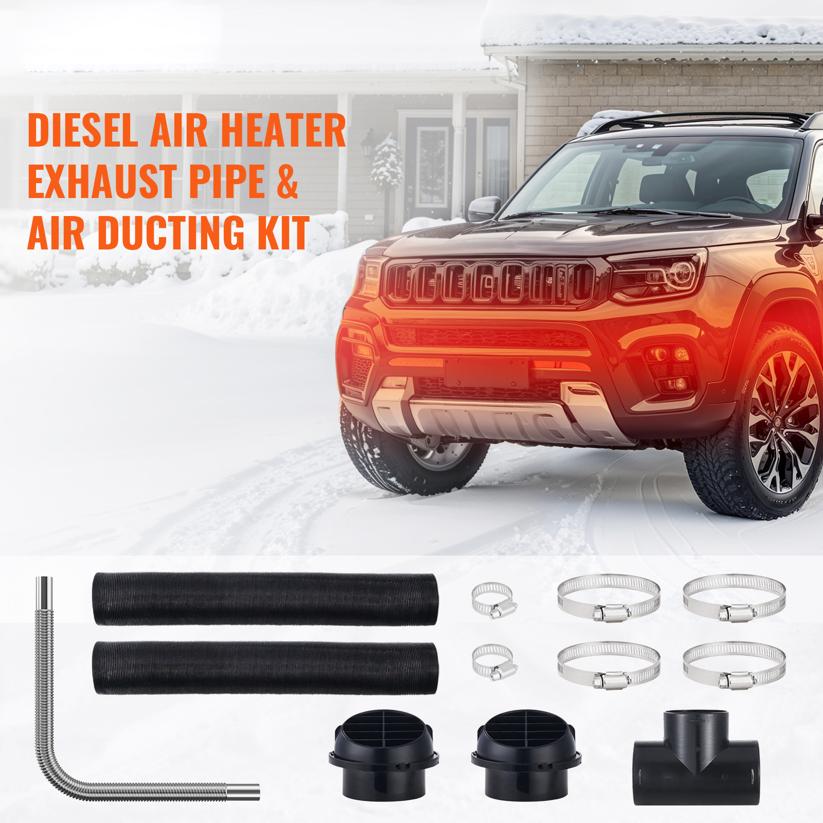 Ensemble conduits chauffage diesel,SucceBuy tuyau d'échappement en acier inoxydable 1