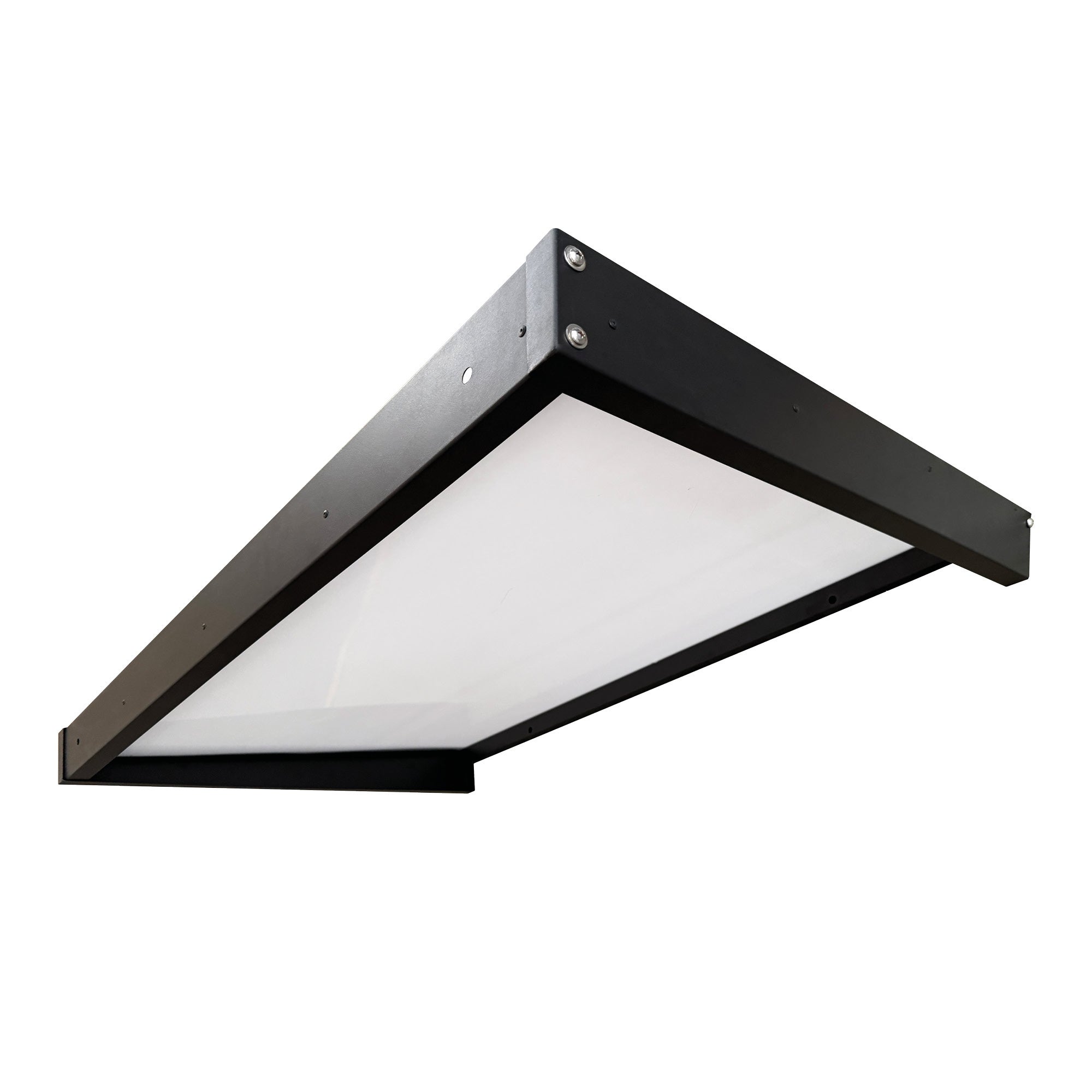 Wasabi - Marquise de Porta Exterior 120x80 cm AXIS PLUS – Policarbonato Sólido 2,7mm – Suportes de Ferro Antracite – Instalação Fácil - 5